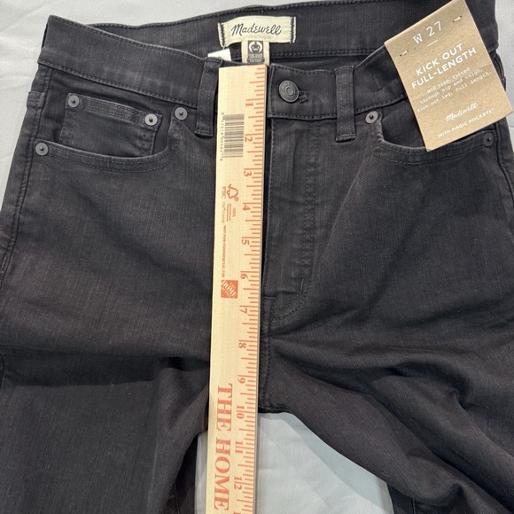 NWT Madewell Kick Out Full-Length Jeans Women's Sz 27 Black Flared NS919 - Picture 7 of 15